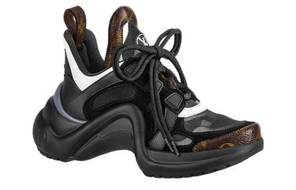 Men's LOUIS VUITTON Archlight 2.0 Platform Black with Brown Monogram Sneakers