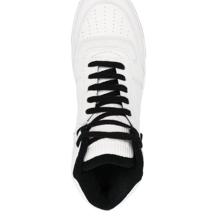 Men's Saint Laurent SL80 High-Top Sneakers In White And Black