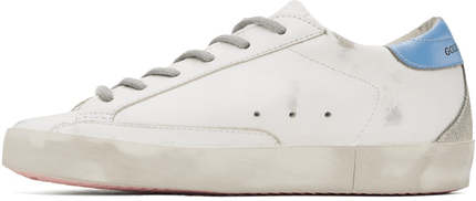 Men's SSENSE Exclusive White Super-Star Sneakers In Lilac Silver