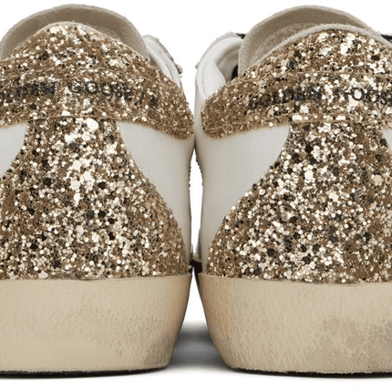 Men's SSENSE Exclusive White Super-Star Sneakers In Seedpearl Glitter