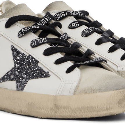 Men's SSENSE Exclusive White Super-Star Sneakers In Seedpearl Glitter