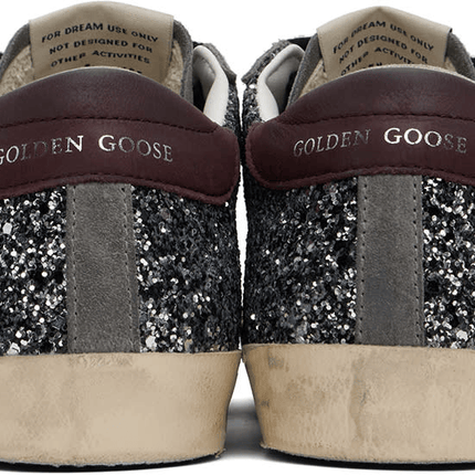 Men's SSENSE Exclusive White Super-Star Sneakers In Silver Black Wine