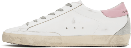 Men's SSENSE Exclusive White Super-Star Sneakers In White Ice Light Pink