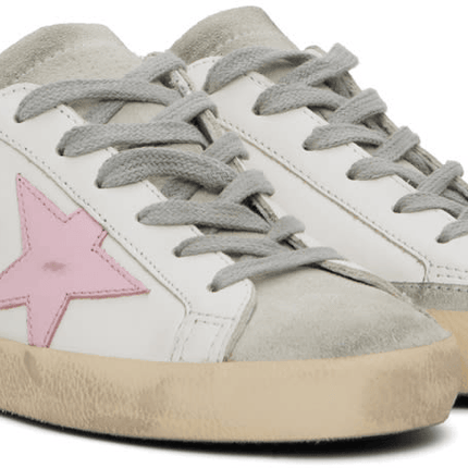 Men's SSENSE Exclusive White Super-Star Sneakers In White Ice Orchid Pink