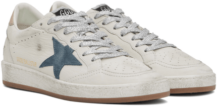 Men's SSENSE Exclusive White Super-Star Sneakers In White Smoke Blue