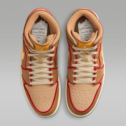 Men's Air Jordan 1 Mid SE Flax Sesame Shoes