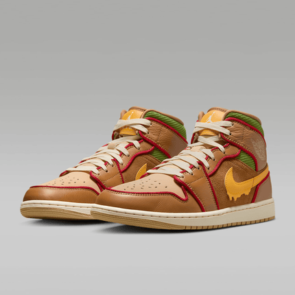 Men's Air Jordan 1 Mid SE Flax Sesame Shoes