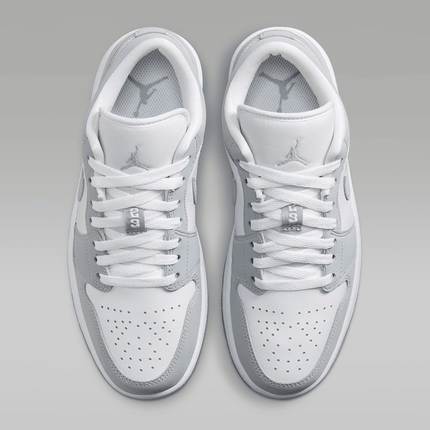Men's Air Jordan 1 Low White Aluminum Shoes