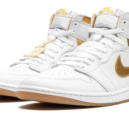 Men's Air Jordan 1 High Metallic Gold Shoes