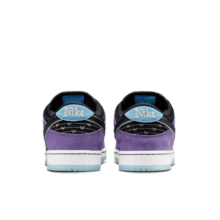 Men's Air Jordan 1 Low Black and Court Purple Shoes