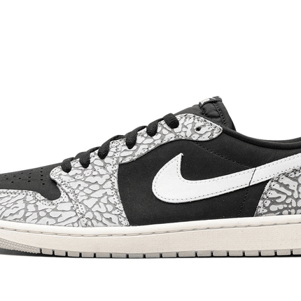 Men's Air Jordan 1 Low Black Elephant Shoes