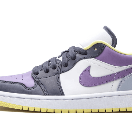 Men's Air Jordan 1 Low Mismatched Purple Shoes