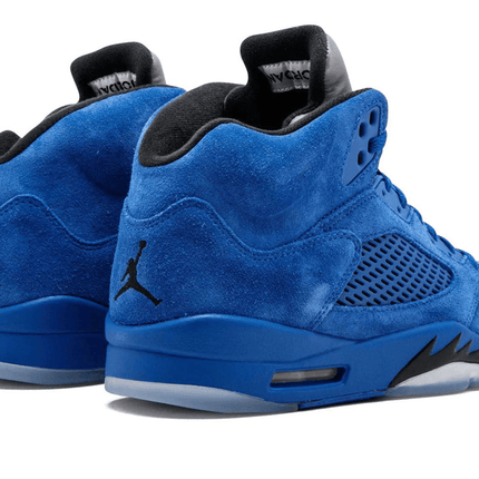 Men's Air Jordan 5 Blue Suede Shoes