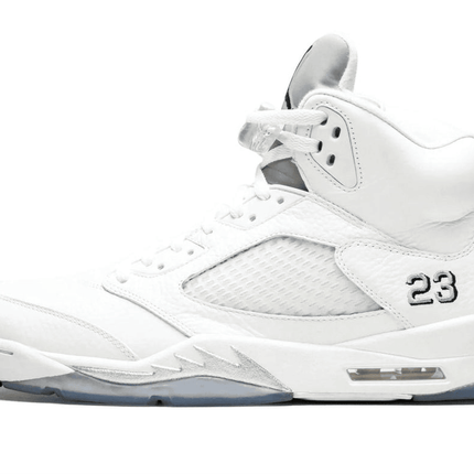 Men's Air Jordan 5 Metallic Silver Shoes