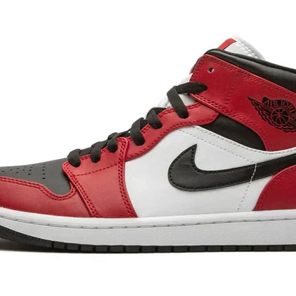 Men's Air Jordan 1 Mid Chicago Black Toe Shoes