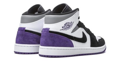 Men's Air Jordan 1 Mid Court Purple Suede Shoes