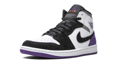 Men's Air Jordan 1 Mid Court Purple Suede Shoes