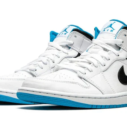 Men's Air Jordan 1 Mid Laser Blue Shoes