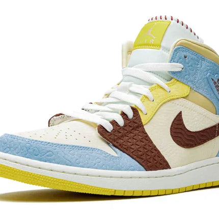 Men's Air Jordan 1 Mid Maison Chateau Rouge Fearless Shoes