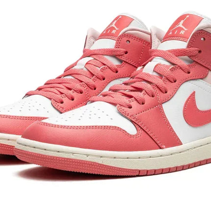 Men's Air Jordan 1 Mid Strawberries And Cream Shoes