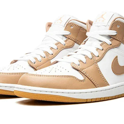 Men's Air Jordan 1 Mid Tan Gum Shoes