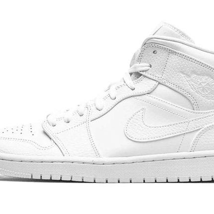 Men's Air Jordan 1 Mid Triple White Shoes