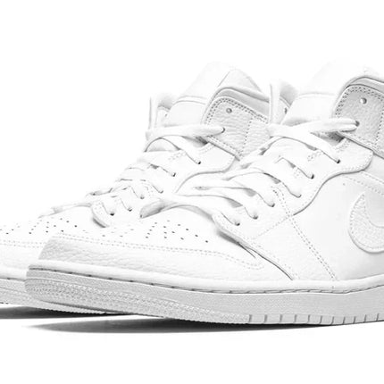 Men's Air Jordan 1 Mid Triple White Shoes