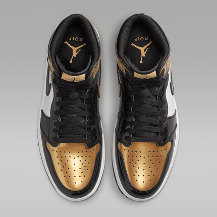Men's Air Jordan 1 Retro High Metallic Gold Shoes