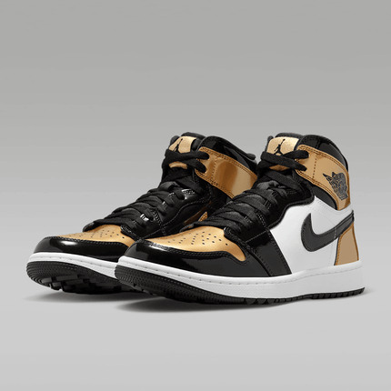 Men's Air Jordan 1 Retro High Metallic Gold Shoes