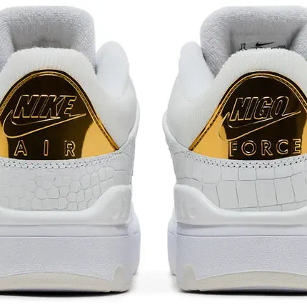 Men's Nigo x Air Force 3 Low SP 'White Metallic Gold' Shoes