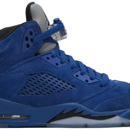 Men's Air Jordan 5 Blue Suede Shoes