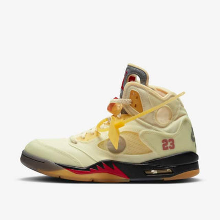 Men's Air Jordan 5 OFF-WHITE x Air Jordan 5 'Sail' Shoes