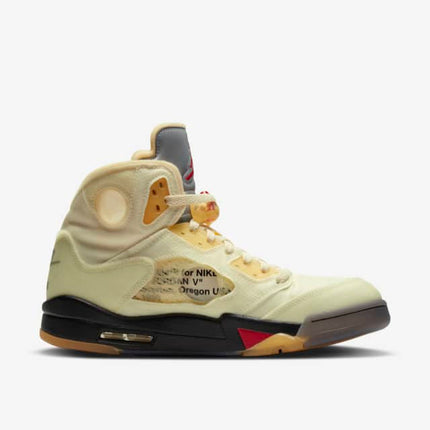 Men's Air Jordan 5 OFF-WHITE x Air Jordan 5 'Sail' Shoes