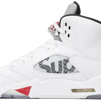 Men's Supreme x Air Jordan 5 Retro 'White' Shoes