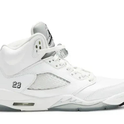 Men's Air Jordan 5 White Metallic Shoes