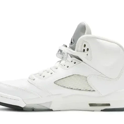 Men's Air Jordan 5 White Metallic Shoes