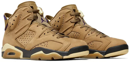 Men's Air Jordan 6 Brown Kelp Shoes