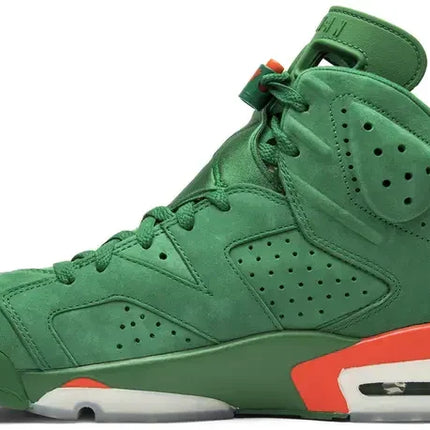 Men's Air Jordan 6 Green Suede Gatorade Shoes
