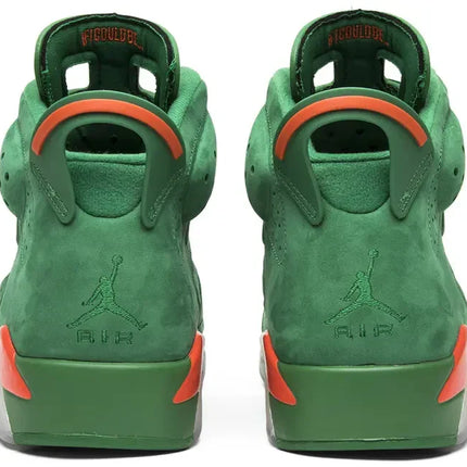 Men's Air Jordan 6 Green Suede Gatorade Shoes