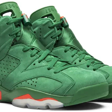 Men's Air Jordan 6 Green Suede Gatorade Shoes