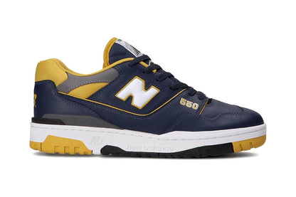 Men's New Balance 550 Navy Yellow Shoes