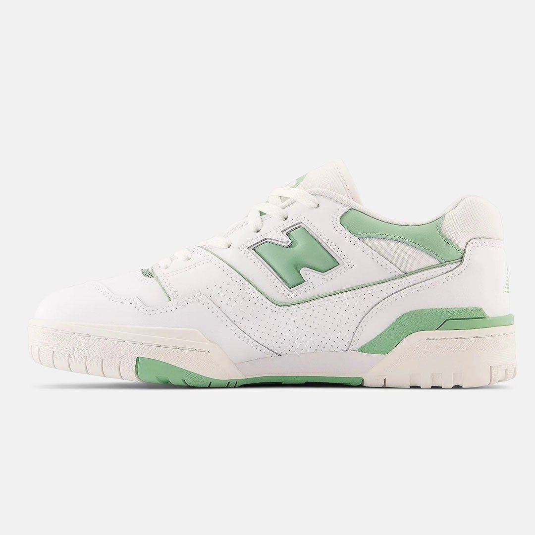 Men's New Balance 550 White Mint Green Shoes