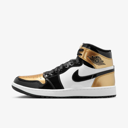 Men's Air Jordan 1 High Golf 'Metallic Gold' Shoes