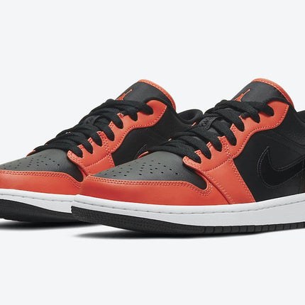 Men's Air Jordan 1 Low 'Black Orange' Shoes