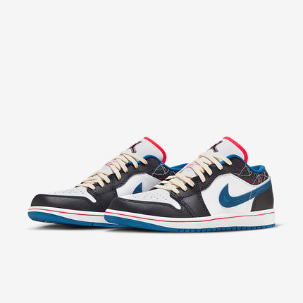 Men's Air Jordan 1 Low 'Black Industrial Blue' Shoes