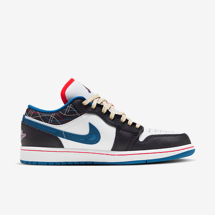 Men's Air Jordan 1 Low 'Black Industrial Blue' Shoes