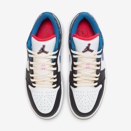 Men's Air Jordan 1 Low 'Black Industrial Blue' Shoes
