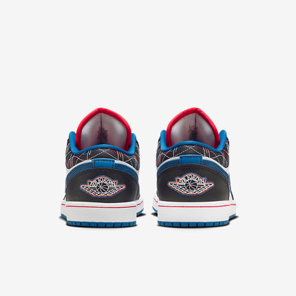 Men's Air Jordan 1 Low 'Black Industrial Blue' Shoes