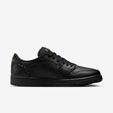 Men's Air Jordan 1 Low 'Black Metallic Gold' Shoes