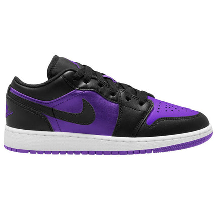 Men's Air Jordan 1 Low 'Black Purple' Shoes